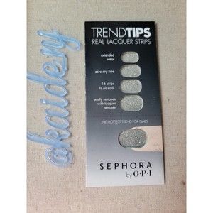 NEW Sephora by OPI Trend Tips Reach Lacquer Strips - Silver Metallic